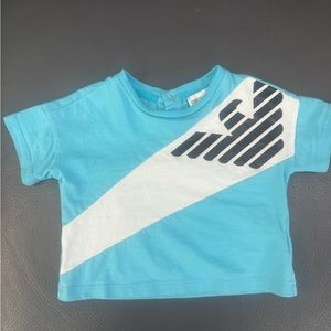 Used Blue Armani Baby Boy Tshirt 3-6m